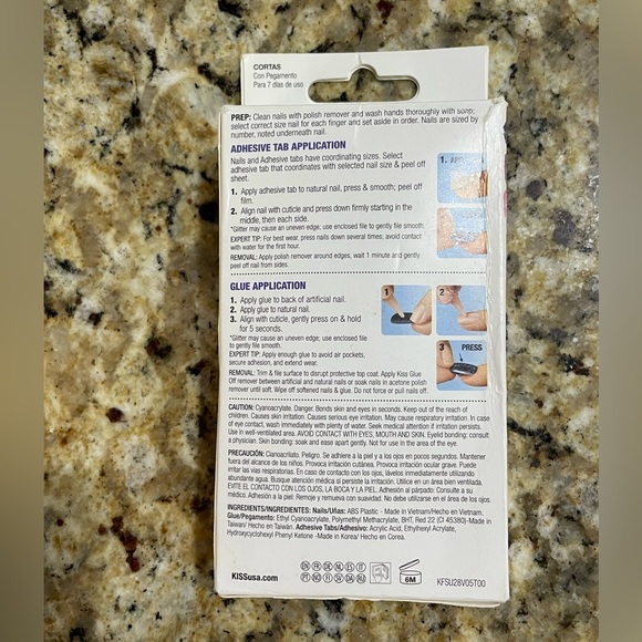 Press-on Fake Nails Short Square Short Almond Nude Gold Glitter Lot - Picture 6 of 10